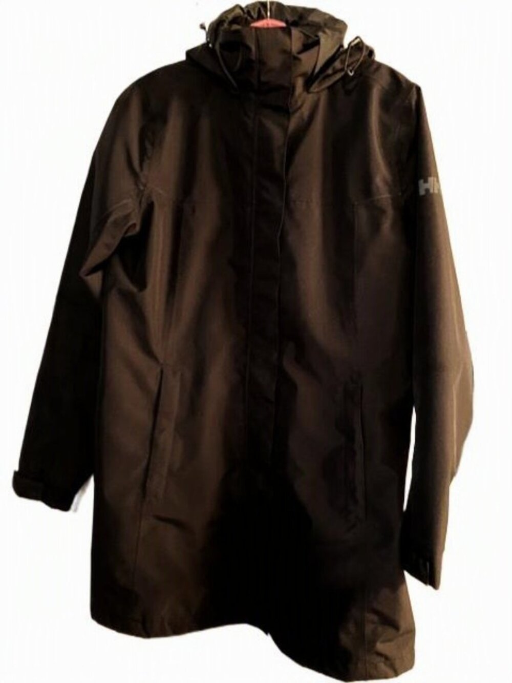 Women's Helly Hansen Aden Long Rain Jacket, Packable Hood Size S - Fair